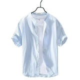 Summer Men's Cotton and Linen Shirt