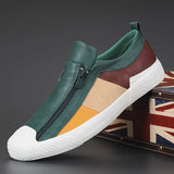 Men's Leather Shoes with Side Zip