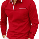 Men's Casual Knit Polo Shirt