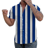 Men's Striped Short Sleeve Summer Shirt
