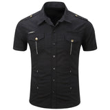 Men's Short Sleeve Cotton Cargo Shirt