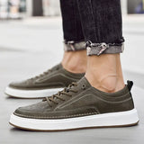 Elegant Men's Leather Sneakers