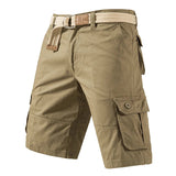 Men's Knee-Length Cotton Cargo Shorts