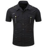 Men's Short Sleeve Cotton Cargo Shirt