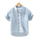 Men's Short Sleeve Linen-Blend Shirt