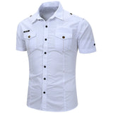 Men's Short Sleeve Cotton Cargo Shirt