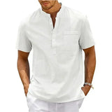 Elegant Men's Cotton and Linen Shirt