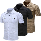 Men's Short Sleeve Cotton Cargo Shirt