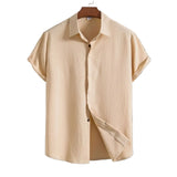 Men's Short Sleeve Linen Blend Shirt