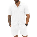 Men's Retro Knit Shirt and Shorts Set