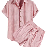 Men's Breathable Short Sleeve Set