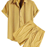 Men's Breathable Short Sleeve Set