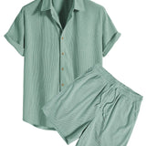 Men's Breathable Short Sleeve Set