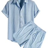 Men's Breathable Short Sleeve Set
