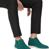 Men's Ankle-Height Suede Loafers – Teal