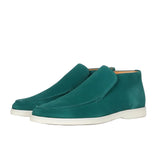 Men's Ankle-Height Suede Loafers – Teal