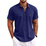 Men's Linen-Blend Polo Shirt