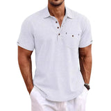 Men's Linen-Blend Polo Shirt