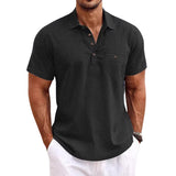 Men's Linen-Blend Polo Shirt