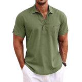 Men's Linen-Blend Polo Shirt