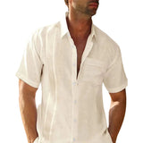 Elegant Men's Linen-Blend Summer Shirt