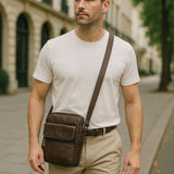 Keith Men's Leather Crossbody Bag