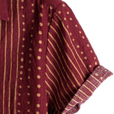 Dennis Men's Striped Short Sleeve Shirt – Red