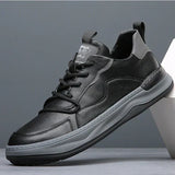 Men's Thick-Sole Leather Shoes