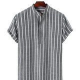 Men's Elegant Striped Short Sleeve Shirt