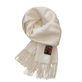 Allan Men's Cashmere-Merino Scarf – White