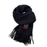 Duncan Men's Cashmere and Merino Scarf – Black