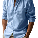 Elegant Men's Linen-Blend Shirt