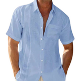 Elegant Men's Linen-Blend Summer Shirt