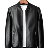 Men's Biker-Style Leather Jacket