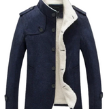 Men's Elegant Fleece-Lined Coat