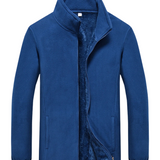 Men's Elegant Zip-Front Fleece Jacket