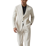 Allan Men's Elegant Linen-Blend Set