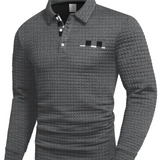 Men's Herringbone Polo Collar Sweater