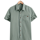 Men's Casual Short Sleeve Cotton Shirt