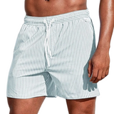 Men's Striped Swim Trunks