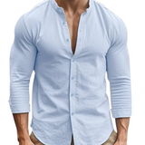 Men's Casual Cotton-Linen Summer Shirt