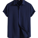 Men's Short Sleeve Linen Blend Shirt