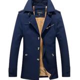 Men's Elegant Quilted Trench Coat