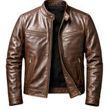 Men's Vintage Leather Jacket with Timeless Character