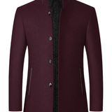 Elegant Men's Wool Blend Coat