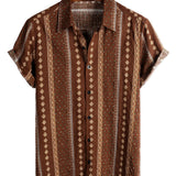 Men's Striped Retro Shirt in 70s Style