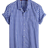 Wade Men's Solid Colour Short Sleeve Shirt with Chest Pocket