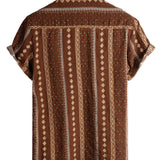 Men's Hawaiian Shirt – Brown, Navy, White or Black