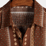 Men's Hawaiian Shirt – Brown, Navy, White or Black