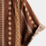 Men's Hawaiian Shirt – Brown, Navy, White or Black